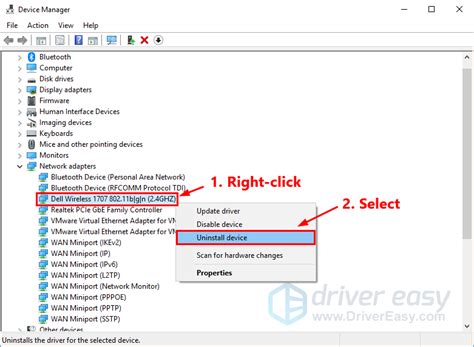 delete wifi driver windows 10, 