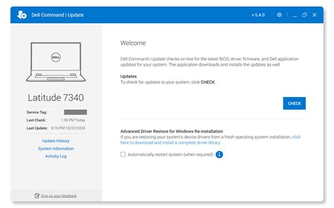 dell command center driver, Advanced driver restore using dell command update