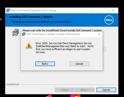 dell command configure extraction error, Dell command
