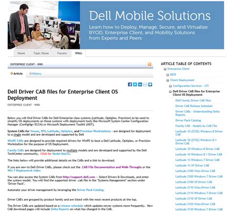 dell driver cab files for enterprise, Drivers & downloads