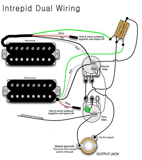 diagram for wiring two humbuckers tele 