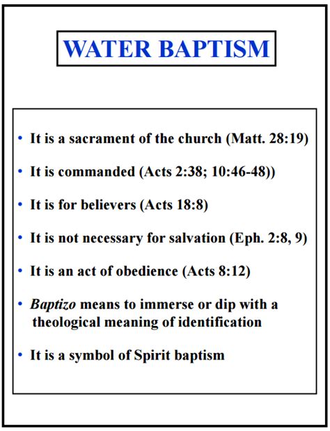 diagram of water baptism 