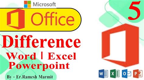 difference between word excel and powerpoint, Différence entre ms word, excel et powerpoint