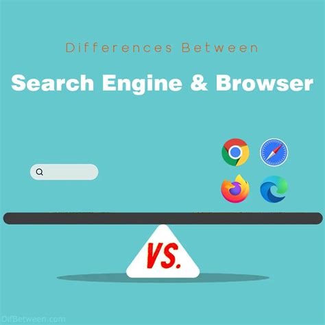 differences of search engine and browser, Differentiate web browser and search engine (with table)