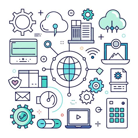 digital technology icon, Digital and technology icon set,vector and illustration stock vector