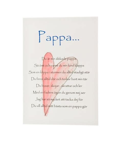 dikt pappa dotter