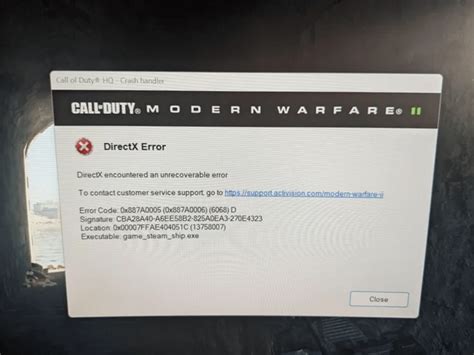 directx 12 error warzone, [solved] game_ship.exe crash error in modern warfare 2