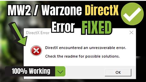 directx encountered an error for mw2 fix, Eliminate unrecoverable directx error: step-by-step guide