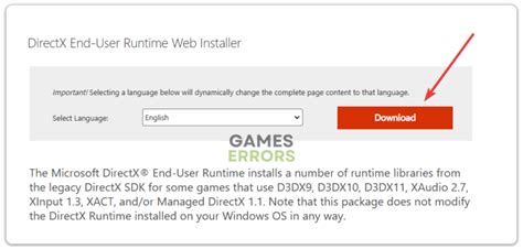 directx runtime cannot download, 