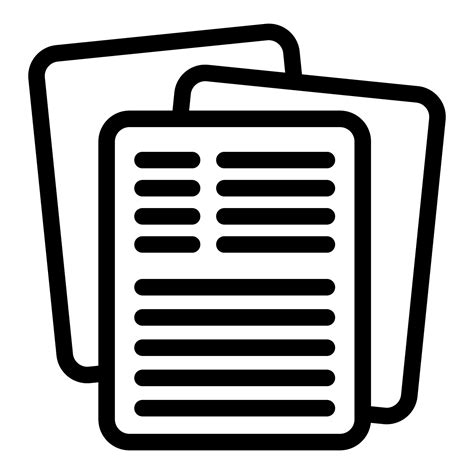 document icon black and white, Black and white document icon illustration 46044799 vector art at vecteezy