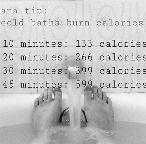 does ice baths burn calories