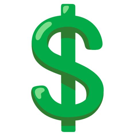 dollar sign emoji, 