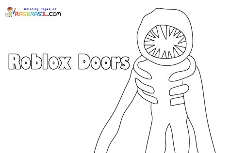 doors coloring page roblox, Roblox character coloring page doors