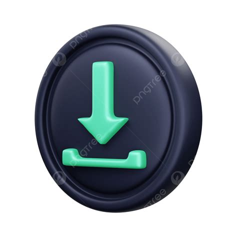 download button 3d, Download button. 3d rendering. 15096361 png