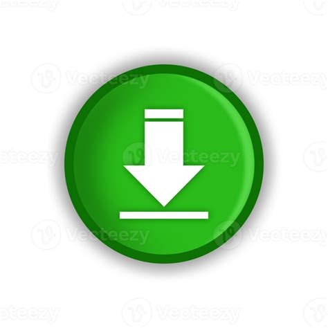 download button green down arrow, Transparent background green circle download button, down arrow button
