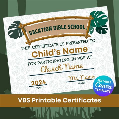Downloadable Vbs Certificate Template