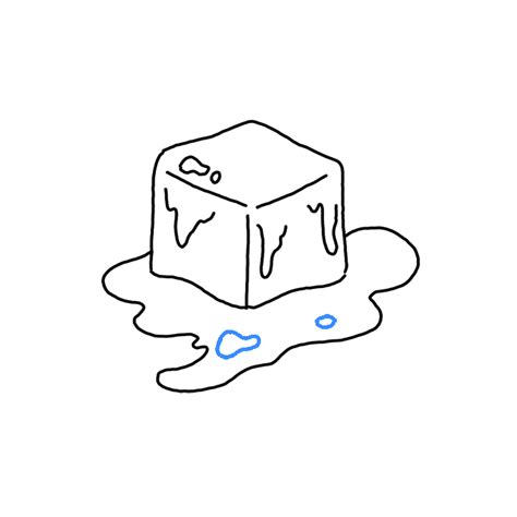 drawing of an ice cube