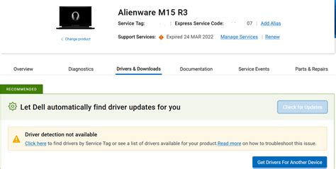 driver detection not available, Driver detection not available message during automated driver scan