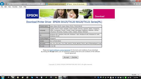 driver epson stylus tx121, Epson stylus™ tx121 printer driver