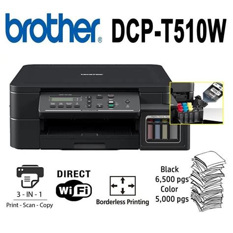 driver printer brother dcp-t510w, Brother dcp-t510w color inktank system refill multifunction printer