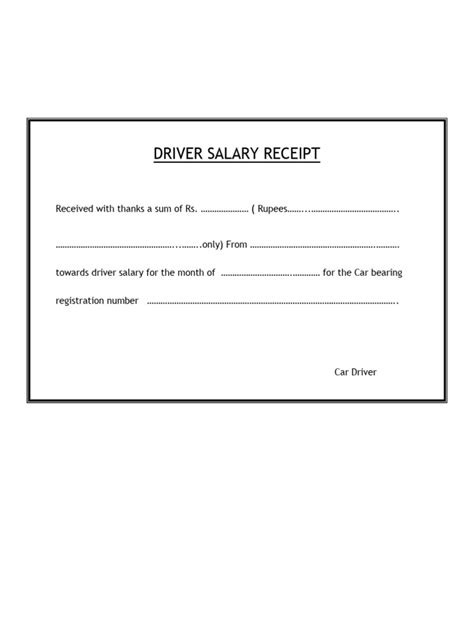 driver salary slip pdf, 445004939 driver salary receipt docx