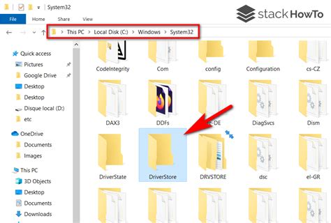 drivers folder windows 1.0, Windows 10 driver location: system32 drivers/driverstore folder