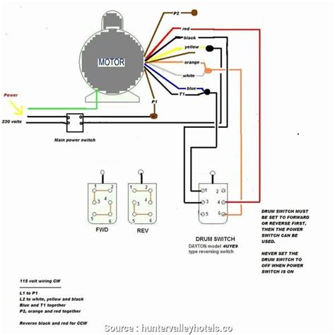 dual voltage motor wiring schematic 