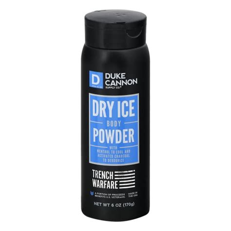 duke cannon dry ice body powder 6 oz. 1 pk