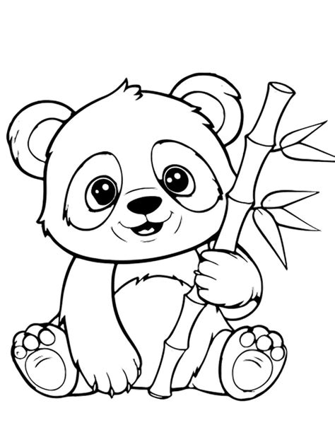 easy panda coloring sheet, Coloring pandas pages color print kids animals. Coloring a panda eating bamboo
