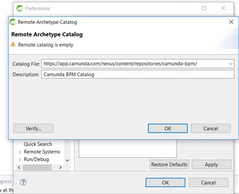 Eclipse Archetype Remote Catalog Is Empty