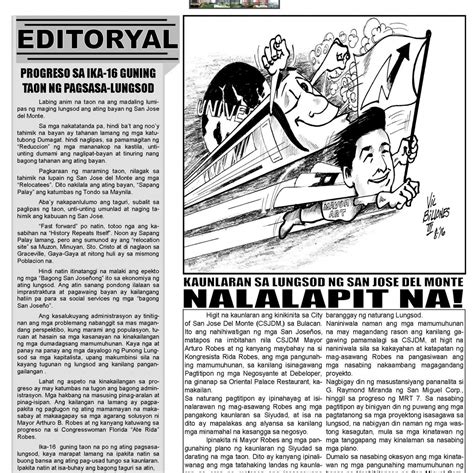 editorial drawing sample in tabloid tagalog, Editorial tagalog