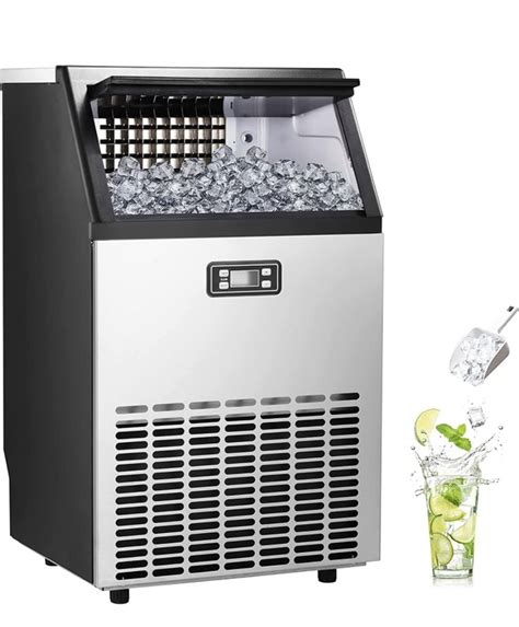 electactic ice maker commercial ice machine 100lbs day stainless steel ice machine with 48 lbs capacity