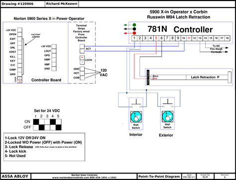 electric latch retraction wiring diagram 