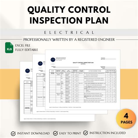 electrical installation quality plan 