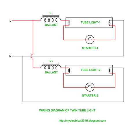 electrical wiring diagrams connecting 2 2 lamp fluorescent lights 