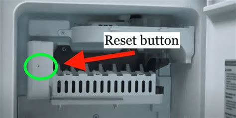 electrolux ice maker reset button