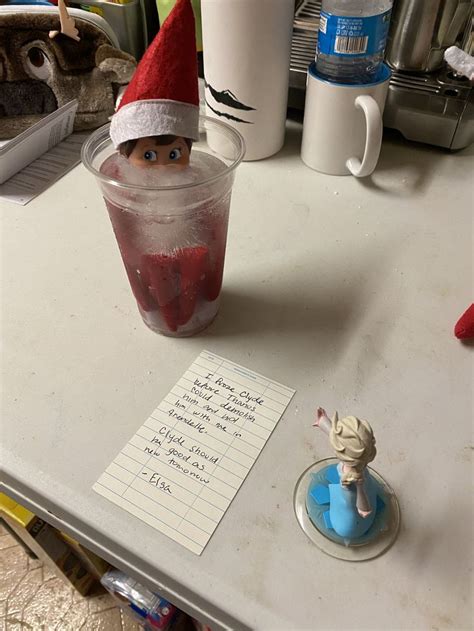 elf on the shelf ice cream for dinner letter