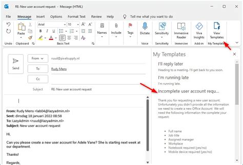 Email Outlook Templates