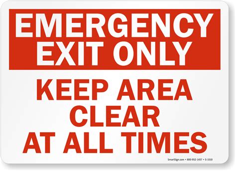 emergency exit keep clear sign image, Emergency exit keep clear sign. Keep exit