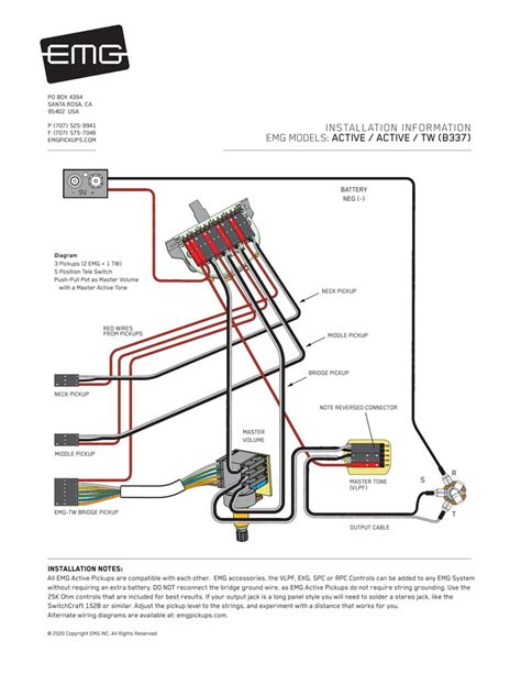 emg humbucker wiring diagram 