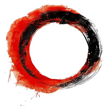 enso zen circle red black, Black and red zen circle enso symbol buddhism meditation yoga. Enso zen zoom