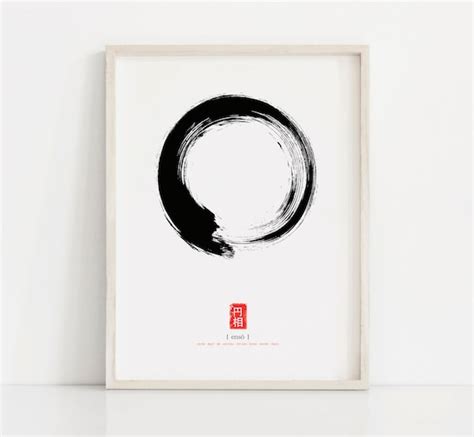enso zen circle wall art, Enso wall. Enso painting circle large wall art thick layers zen yoga