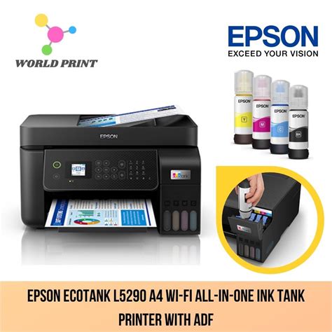 epson ecotank l5290 ink, Epson ecotank l5290 a4 wi-fi all-in-one ink tank printer with adf