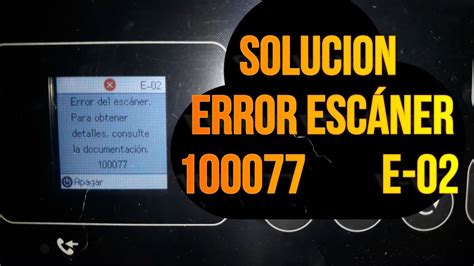 epson et 4700 error 100077, Printer error turn the power off and on again for details see your