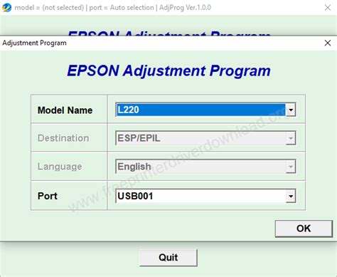 epson l220 driver adjustment program, Epson l220 resetter free download without password