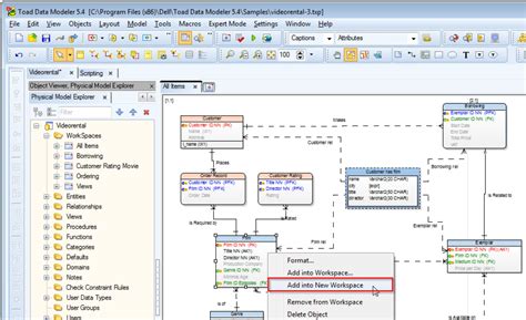 er diagrams in toad 