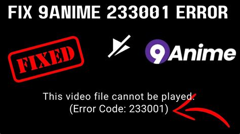 error code 233001 youtube, 