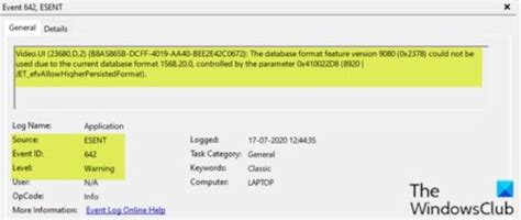Esent Event Id 642 Catalog Database