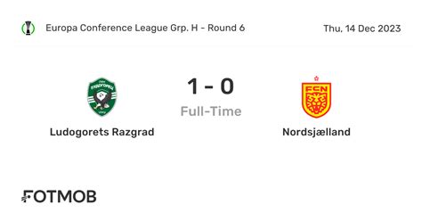 estatísticas de nordsjaelland x ludogorets razgrad