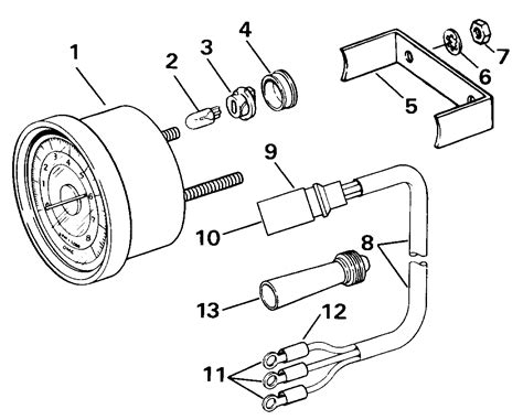 evinrude johnson omc new instrument tach wiring harness 174732 